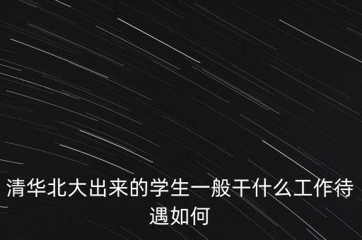 清華北大出來(lái)的學(xué)生一般干什么工作待遇如何