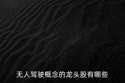 無(wú)人駕駛概念的龍頭股有哪些