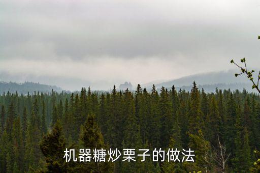 機(jī)器糖炒栗子的做法
