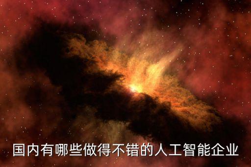 國內(nèi)有哪些做得不錯的人工智能企業(yè)