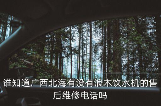 誰(shuí)知道廣西北海有沒(méi)有浪木飲水機(jī)的售后維修電話嗎