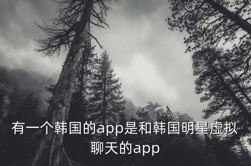 有一個(gè)韓國的app是和韓國明星虛擬聊天的app
