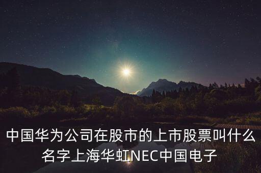 中國華為公司在股市的上市股票叫什么名字上海華虹NEC中國電子
