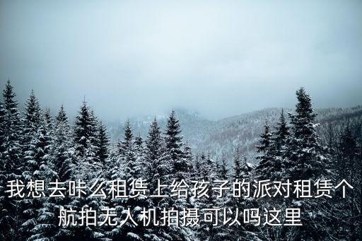 兒童航拍無人機(jī)，我想去咔么租賃上給孩子的派對租賃個航拍無人機(jī)拍攝可以嗎這里