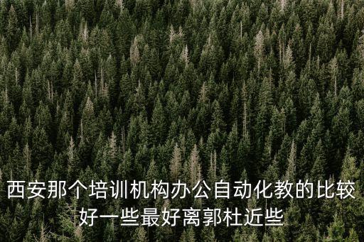 西安那個(gè)培訓(xùn)機(jī)構(gòu)辦公自動化教的比較好一些最好離郭杜近些