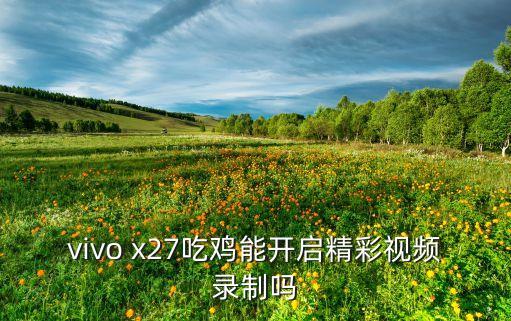 vivo x27吃雞能開啟精彩視頻錄制嗎