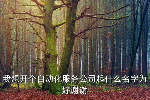 自動(dòng)化公司取什么名字最好，自動(dòng)化公司起個(gè)名字好記新穎的