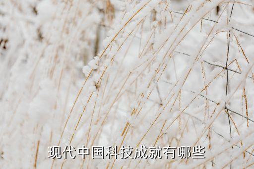 現(xiàn)代中國科技成就有哪些