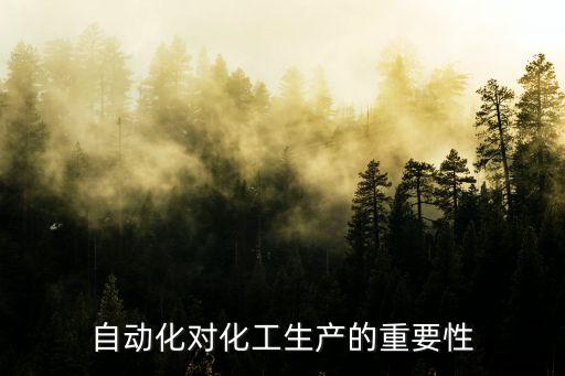 自動化對化工生產(chǎn)的重要性