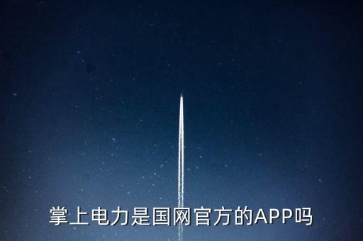 掌上電力是國(guó)網(wǎng)官方的APP嗎