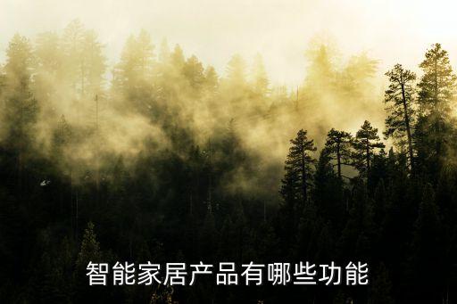 智能家居產(chǎn)品有哪些功能