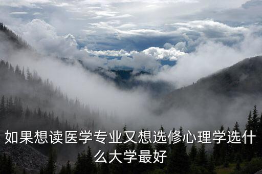 如果想讀醫(yī)學(xué)專業(yè)又想選修心理學(xué)選什么大學(xué)最好