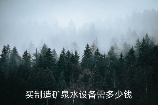 買制造礦泉水設(shè)備需多少錢