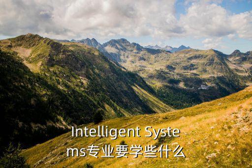 Intelligent Systems專業(yè)要學(xué)些什么