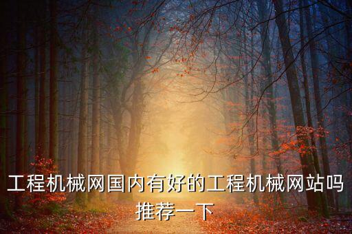 工程機械網(wǎng)國內(nèi)有好的工程機械網(wǎng)站嗎推薦一下