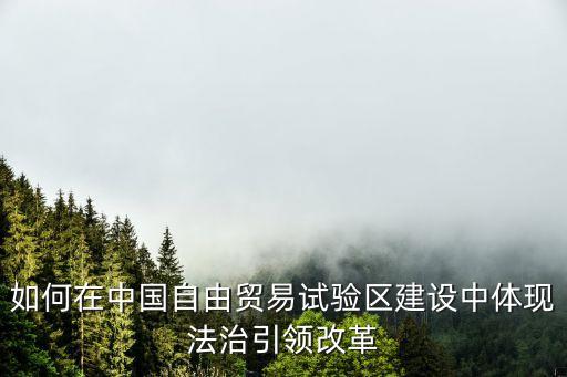 如何在中國(guó)自由貿(mào)易試驗(yàn)區(qū)建設(shè)中體現(xiàn)法治引領(lǐng)改革