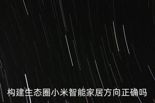 構(gòu)建生態(tài)圈小米智能家居方向正確嗎