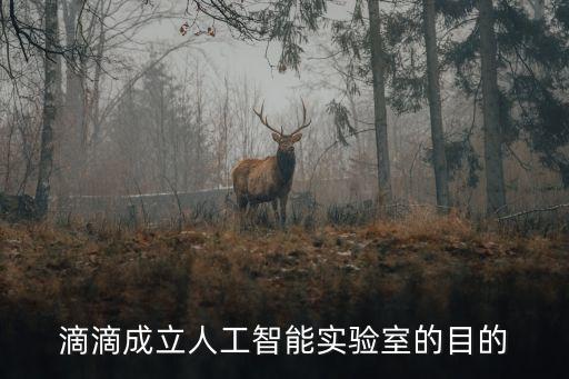 滴滴成立人工智能實驗室的目的