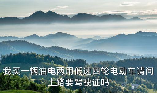 小型油電兩用四輪車，我買一輛油電兩用低速四輪電動車請問上路要駕駛證嗎