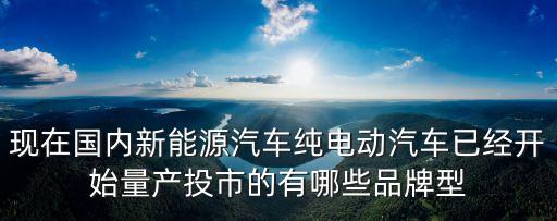 最新上市的純電動汽車，現(xiàn)在國內(nèi)新能源汽車純電動汽車已經(jīng)開始量產(chǎn)投市的有哪些品牌型