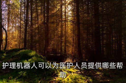 護理機器人可以為醫(yī)護人員提供哪些幫助