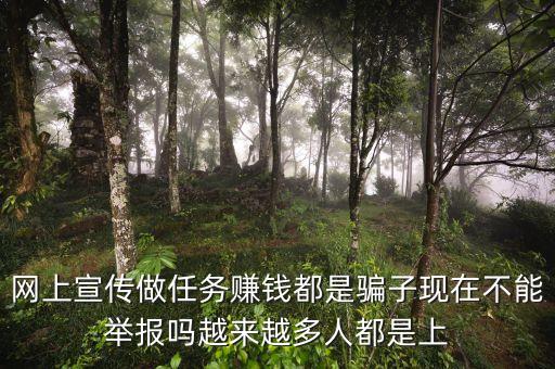 網(wǎng)上宣傳做任務(wù)賺錢(qián)都是騙子現(xiàn)在不能舉報(bào)嗎越來(lái)越多人都是上