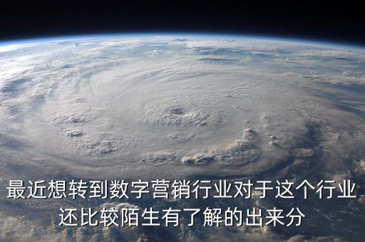 最近想轉(zhuǎn)到數(shù)字營銷行業(yè)對于這個行業(yè)還比較陌生有了解的出來分