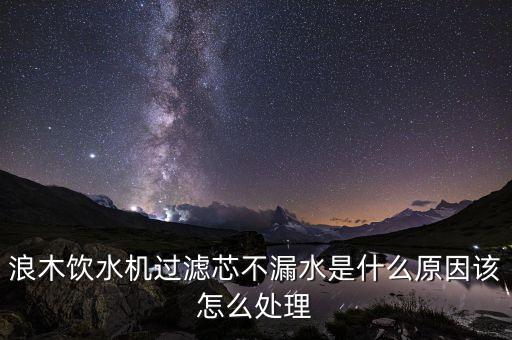 浪木飲水機過濾芯不漏水是什么原因該怎么處理