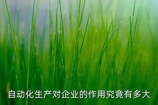 自動(dòng)化的應(yīng)用價(jià)值，自動(dòng)化對(duì)將來的社會(huì)能起到多大的作用