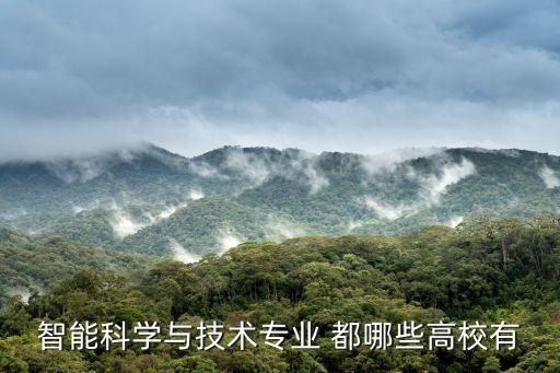 智能科學(xué)與技術(shù)專業(yè) 都哪些高校有
