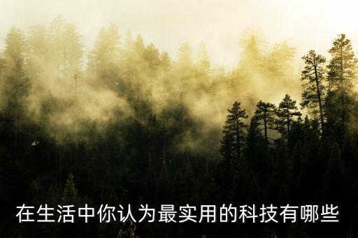 在生活中你認為最實用的科技有哪些