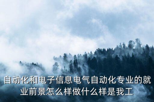 自動化和電子信息，電子信息與自動化