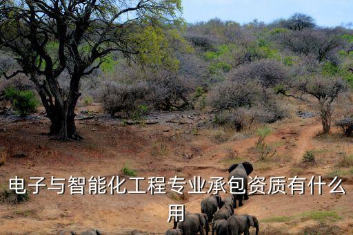 電子與智能化工程專(zhuān)業(yè)承包資質(zhì)有什么用