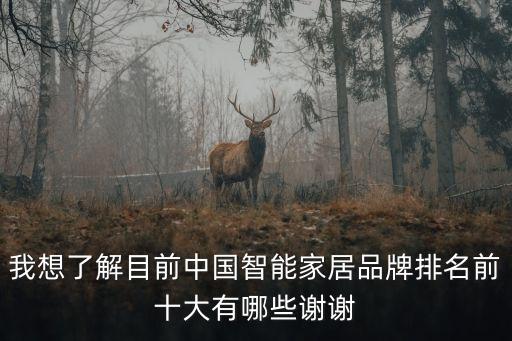 中國(guó)智能家居十大名牌，我想了解目前中國(guó)智能家居品牌排名前十大有哪些謝謝