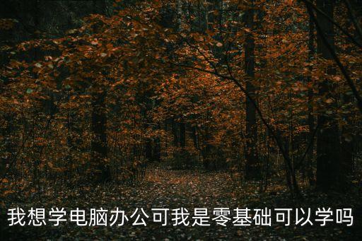 我想學電腦辦公可我是零基礎(chǔ)可以學嗎