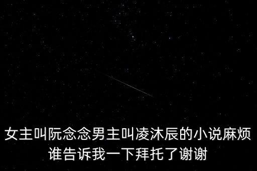 女主叫阮念念男主叫凌沐辰的小說麻煩誰告訴我一下拜托了謝謝