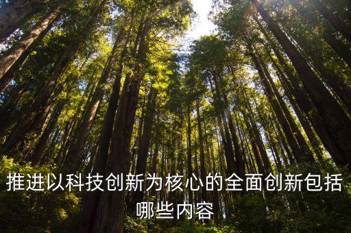 推進以科技創(chuàng)新為核心的全面創(chuàng)新包括哪些內(nèi)容