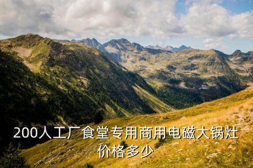 200人工廠食堂專用商用電磁大鍋灶價格多少