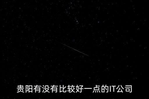 貴陽有沒有比較好一點的IT公司