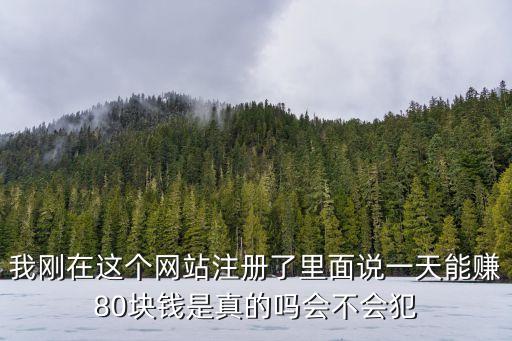 我剛在這個網(wǎng)站注冊了里面說一天能賺80塊錢是真的嗎會不會犯