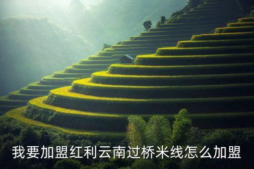 我要加盟紅利云南過橋米線怎么加盟