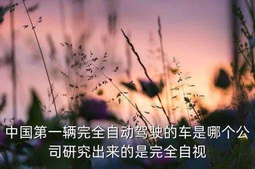 中國第一輛完全自動(dòng)駕駛的車是哪個(gè)公司研究出來的是完全自視
