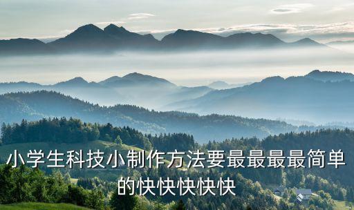 小學(xué)生科技小制作方法要最最最最簡單的快快快快快