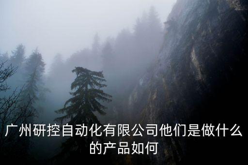 廣州研控自動化有限公司他們是做什么的產(chǎn)品如何