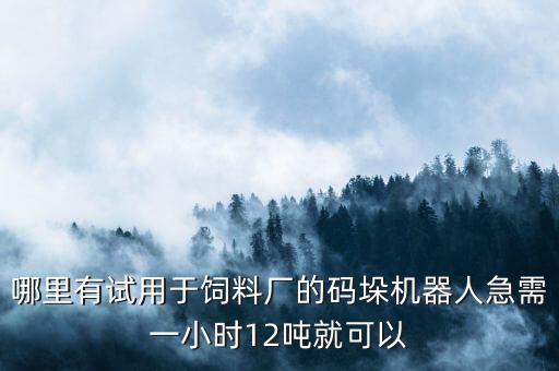 哪里有試用于飼料廠的碼垛機器人急需一小時12噸就可以