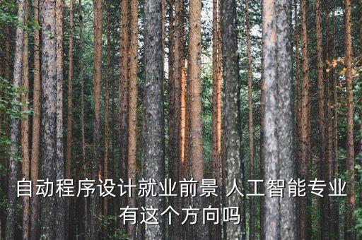 自動(dòng)化專業(yè)能從事人工智能嗎，自動(dòng)程序設(shè)計(jì)就業(yè)前景 人工智能專業(yè)有這個(gè)方向嗎