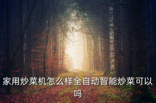 家用炒菜機(jī)怎么樣全自動智能炒菜可以嗎