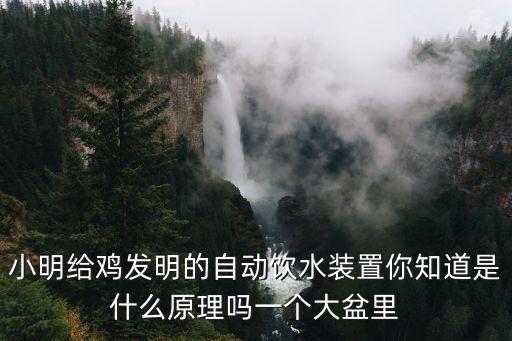 小明給雞發(fā)明的自動飲水裝置你知道是什么原理嗎一個大盆里