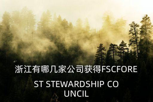 浙江專精特新小巨人企業(yè)名單，浙江有哪幾家公司獲得FSCFOREST STEWARDSHIP COUNCIL