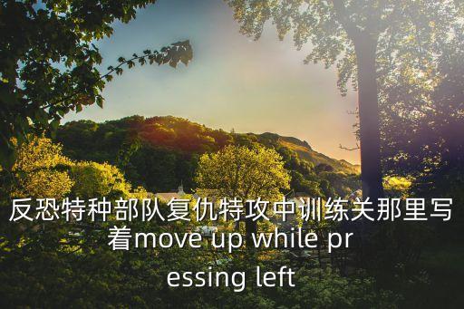 反恐特種部隊(duì)復(fù)仇特攻中訓(xùn)練關(guān)那里寫著move up while pressing left